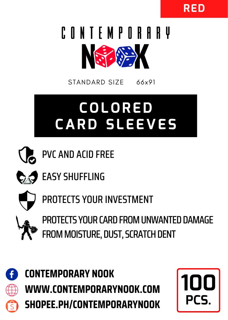 CN Colored Sleeves - Red - 100 sheets 66x91mm