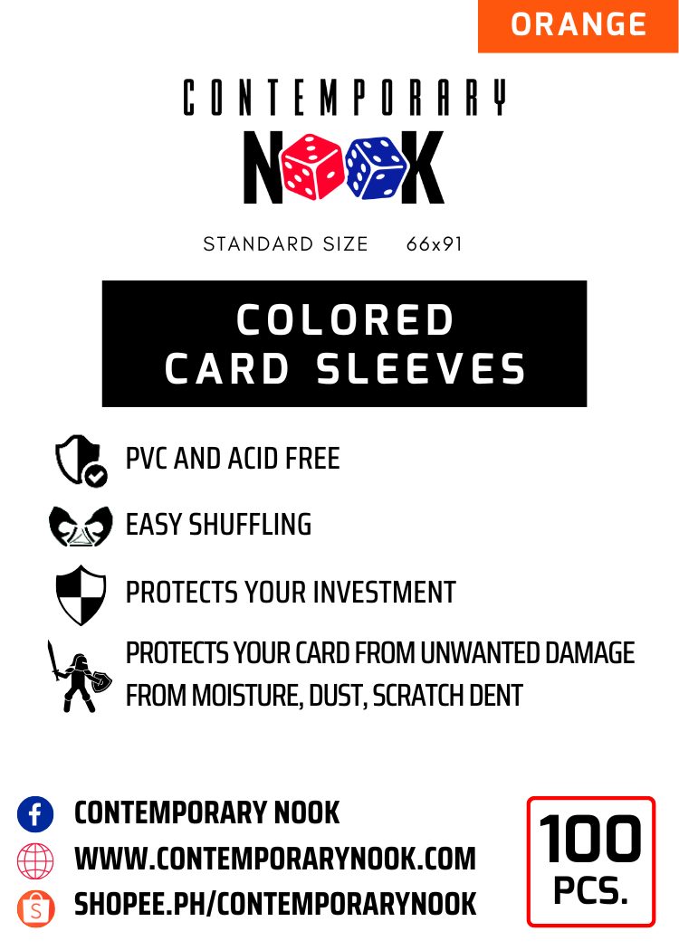 CN Colored Sleeves - Orange - 100 sheets 66x91mm